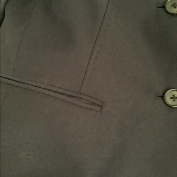 🍉 Lands End blazer 10, dark navy, lined, two buttons, pockets, stitching details - Picture 7 of 8